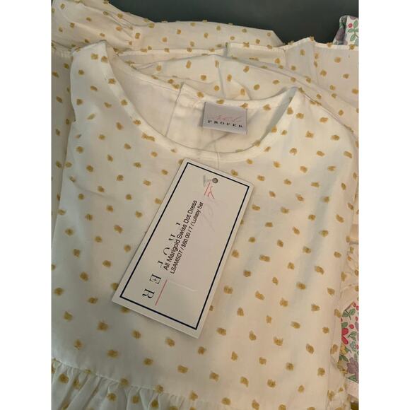 Set Proper Marigold Swiss Dot Beth Dress NWT size 7 - Picture 4 of 4
